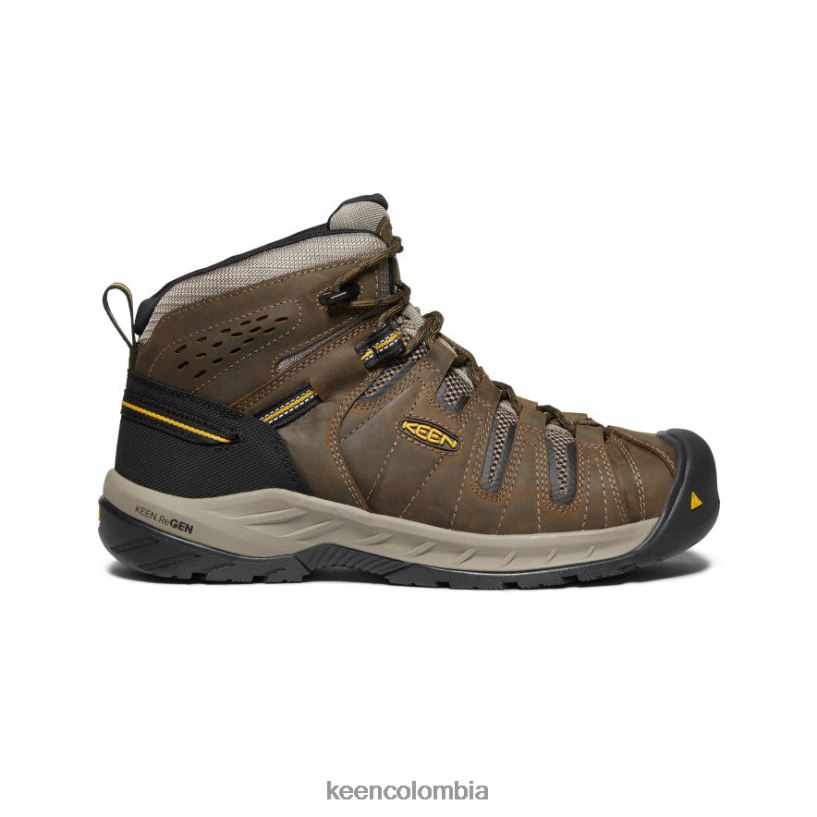hombres Bota Flint II (puntera de acero) marrón cascada/varilla dorada KEEN calzado 88N808185
