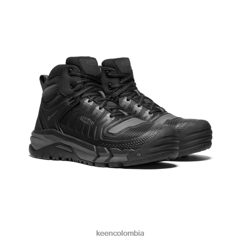 hombres Kansas City Mid (puntera de fibra de carbono) negro/pistola KEEN calzado 88N808194