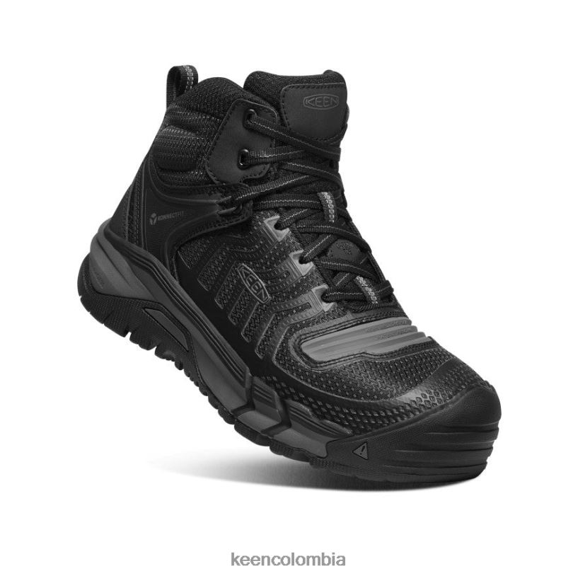 hombres Kansas City Mid (puntera de fibra de carbono) negro/pistola KEEN calzado 88N808194