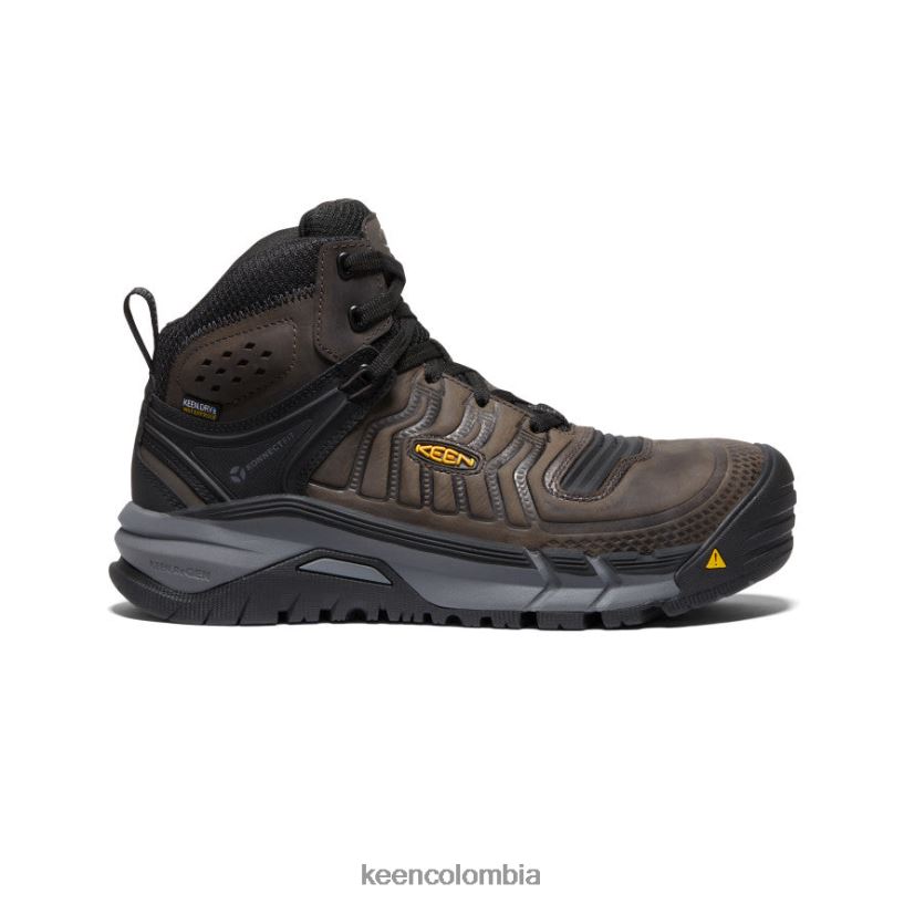 hombres Kansas City+ impermeable medio (puntera de fibra de carbono) café en grano/negro KEEN calzado 88N808179