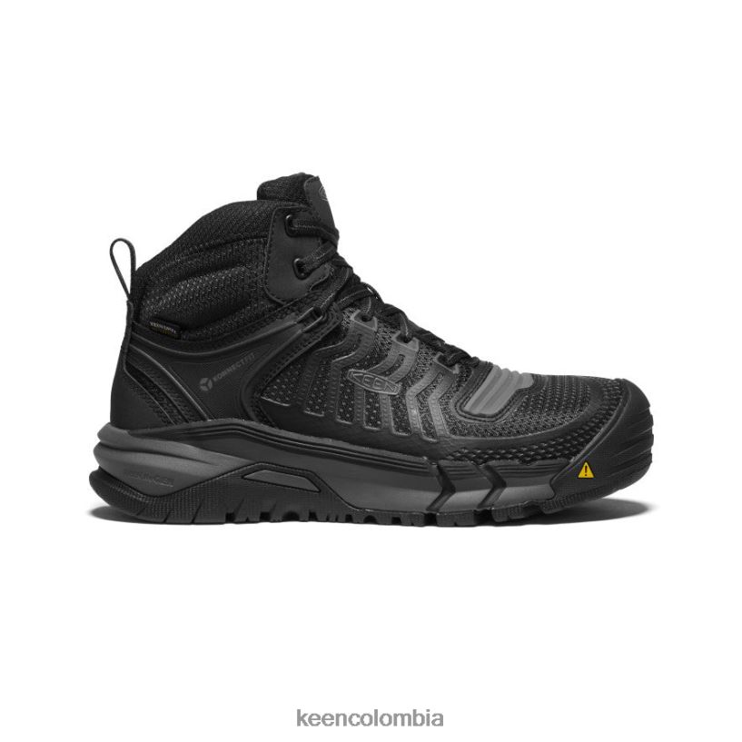 hombres Kansas City impermeable medio (puntera de fibra de carbono) negro/pistola KEEN calzado 88N808161