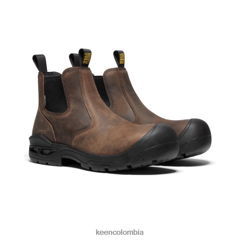 hombres juneau romeo impermeable (puntera blanda) tierra oscura/negro KEEN calzado 88N808364