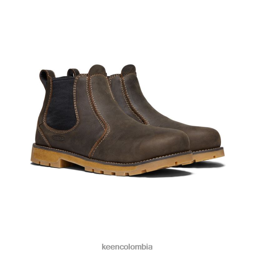 hombres seattle romeo (puntera de aluminio) marrón cascada/goma KEEN calzado 88N808200