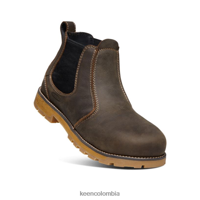 hombres seattle romeo (puntera de aluminio) marrón cascada/goma KEEN calzado 88N808200