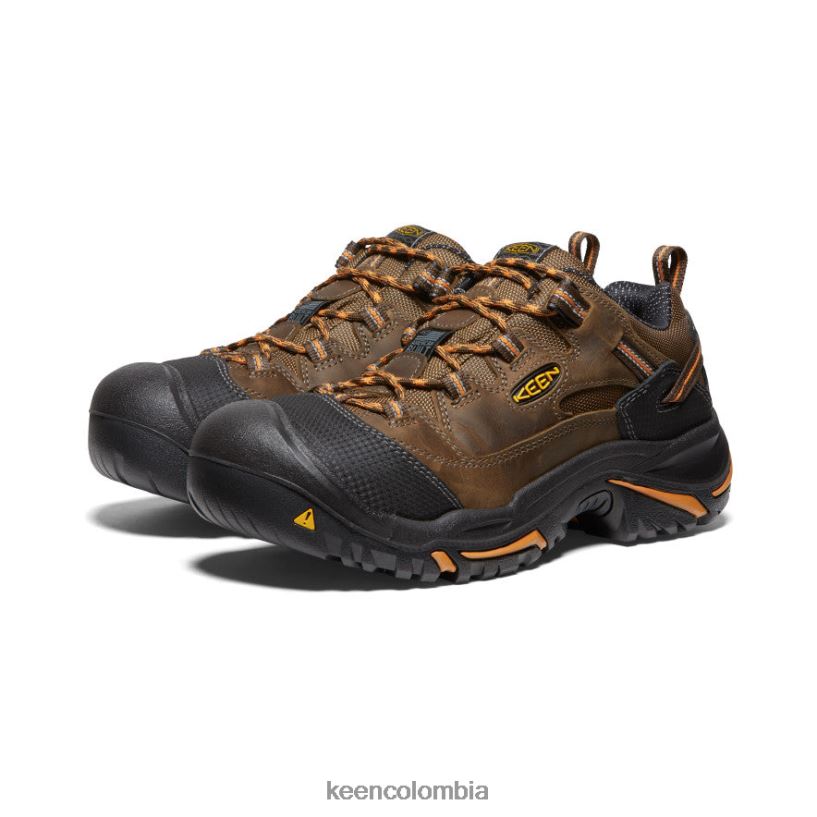 hombres Braddock bajo (punta blanda) cascada/ocre naranja KEEN calzado 88N808349