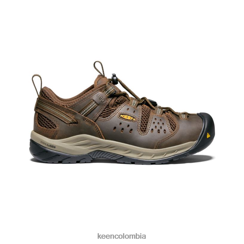 hombres atlanta cool ii esd (puntera blanda) marrón cascada/noche del bosque KEEN calzado 88N808241
