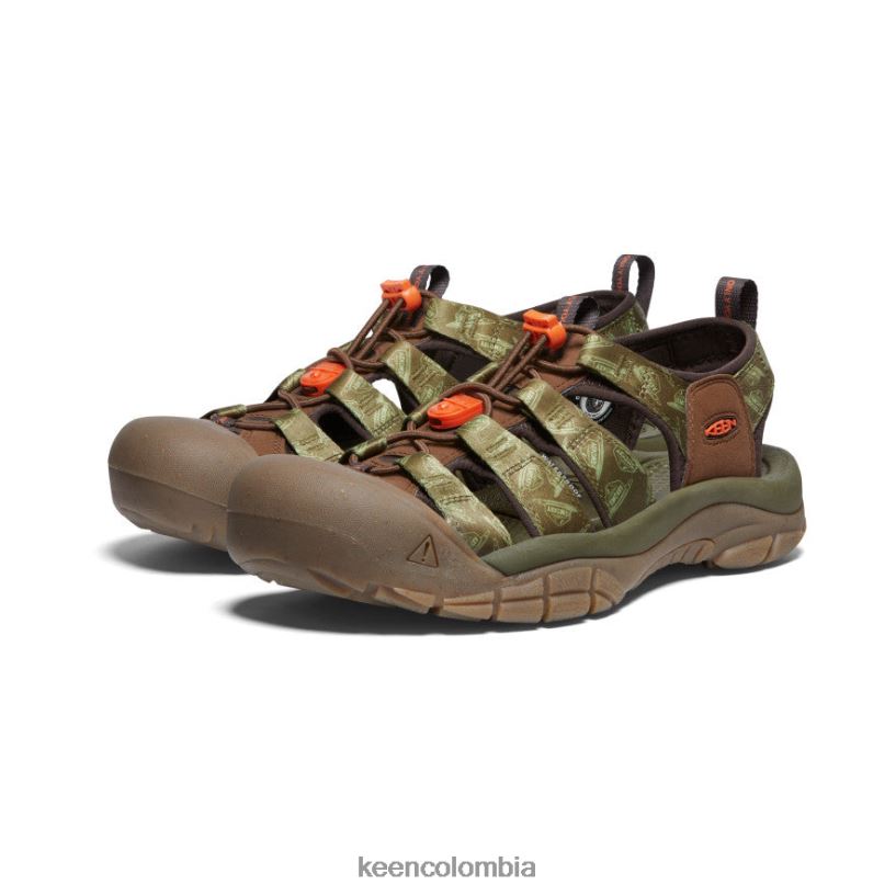 hombres newport retro x oso ahumado oso ahumado/oliva militar KEEN calzado 88N80882