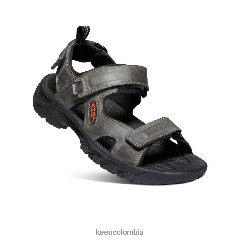 hombres sandalia con puntera abierta targhee iii gris negro KEEN calzado 88N808259