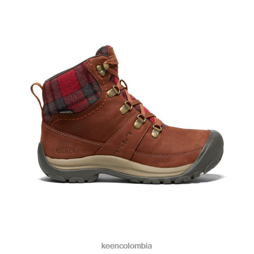 mujer bota impermeable de invierno kaci iii caparazón de tortuga/cuadros rojos KEEN calzado 88N808677