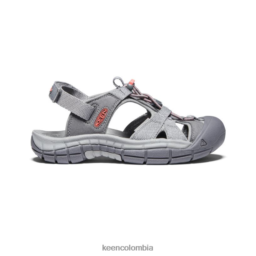 mujer sandalia barranco h2 gris acero/coral KEEN calzado 88N808651