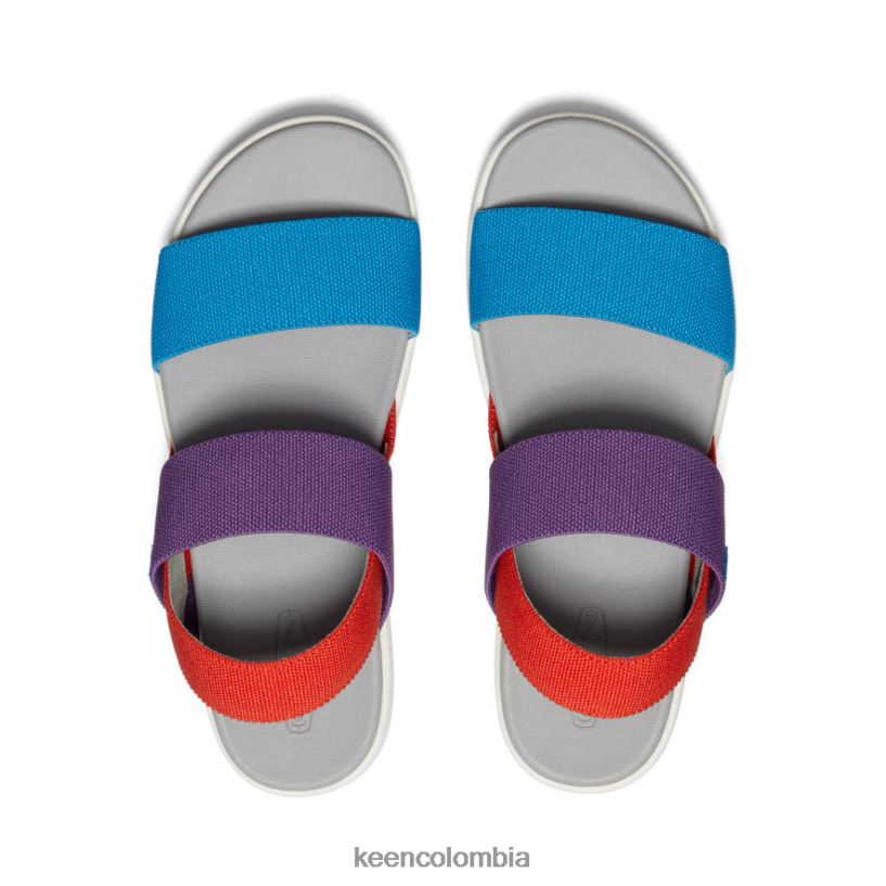 mujer sandalia elle con tira trasera carisma/arcilla roja/tritono azul fiordo KEEN calzado 88N808419