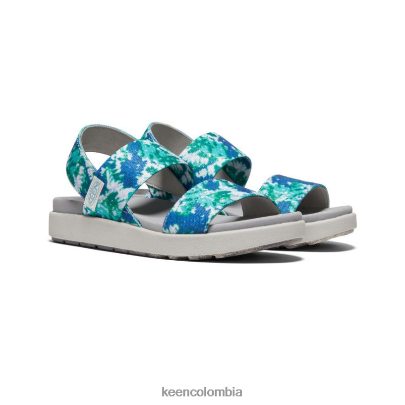 mujer sandalia elle con tira trasera porcelana/teñido anudado KEEN calzado 88N808422