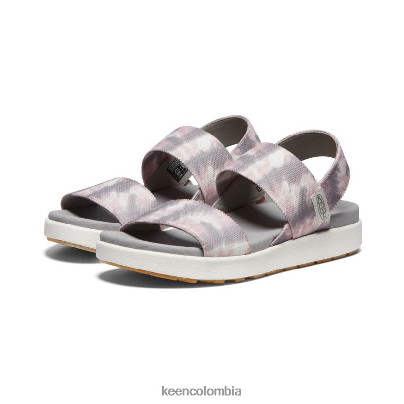 mujer sandalia elle con tira trasera teñido anudado leonado/blanco estrella KEEN calzado 88N808420