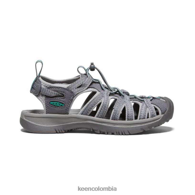 mujer susurro gris medio/verde pavo real KEEN calzado 88N808521