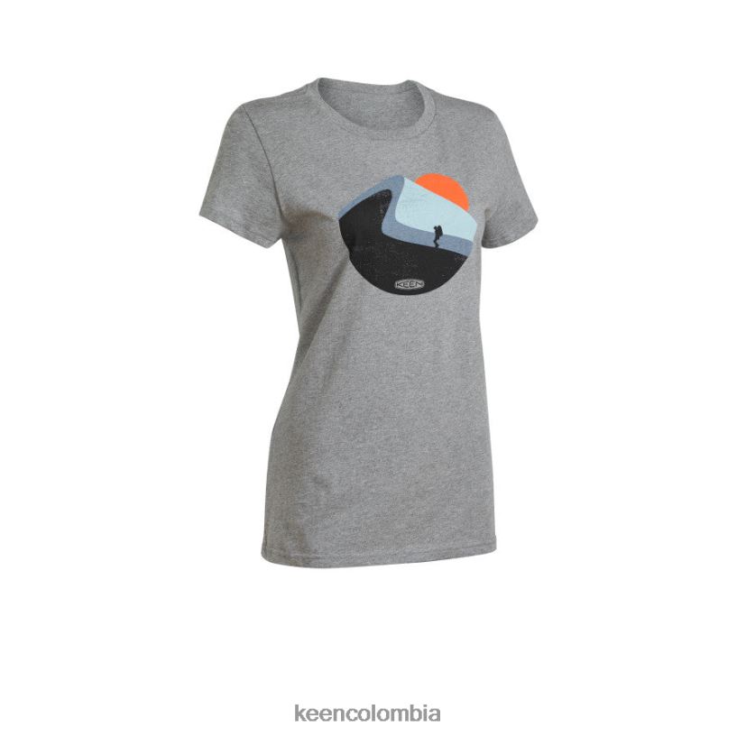 mujer caminar más camiseta brezo gris medio KEEN ropa 88N808632