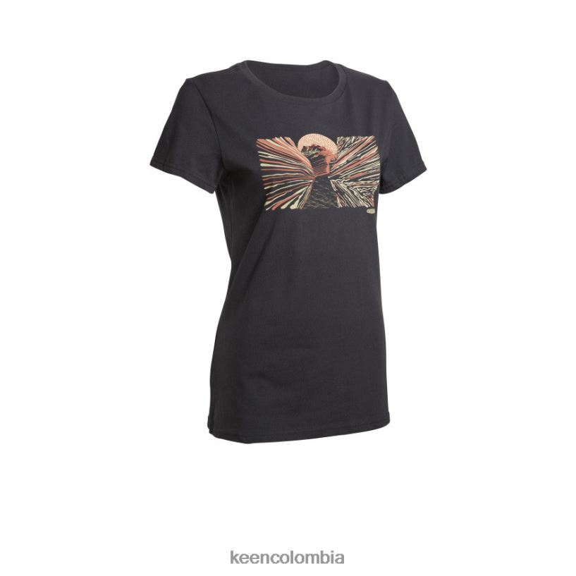 mujer camiseta del cañón ranura negro KEEN ropa 88N808664