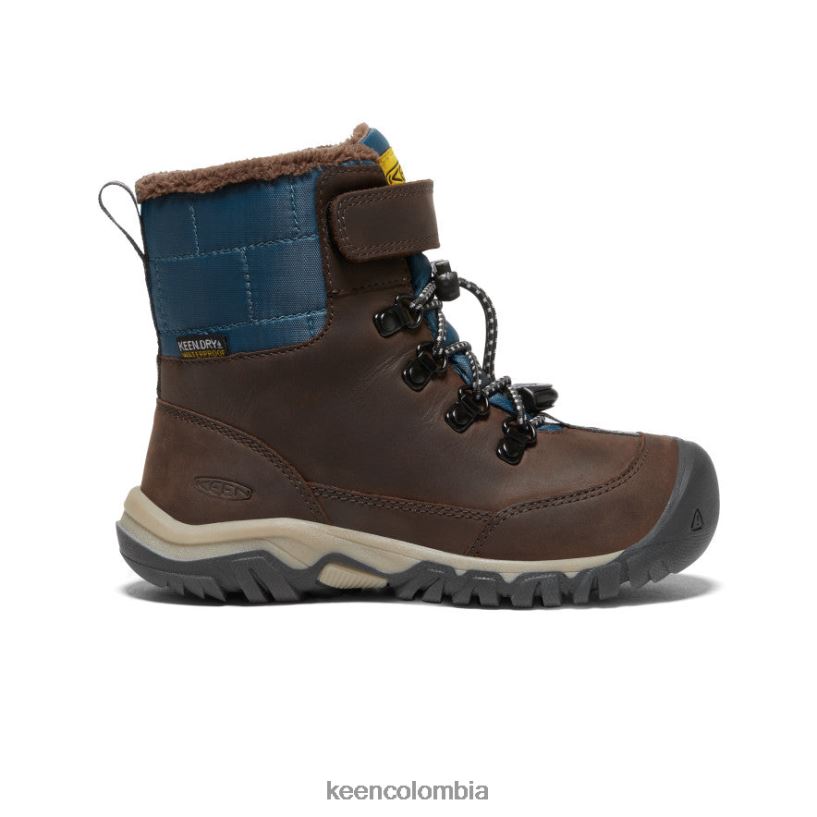 niños grandes bota impermeable greta grano de café/azul ala verde azulado KEEN calzado 88N8081016