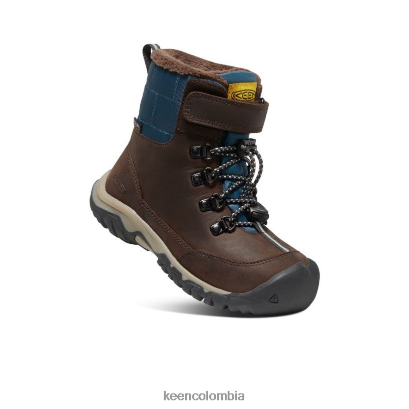 niños grandes bota impermeable greta grano de café/azul ala verde azulado KEEN calzado 88N8081016
