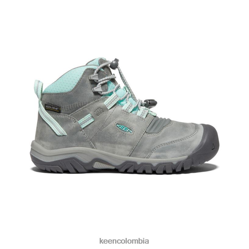 niños grandes bota impermeable ridge flex tinte gris/azul KEEN calzado 88N808947