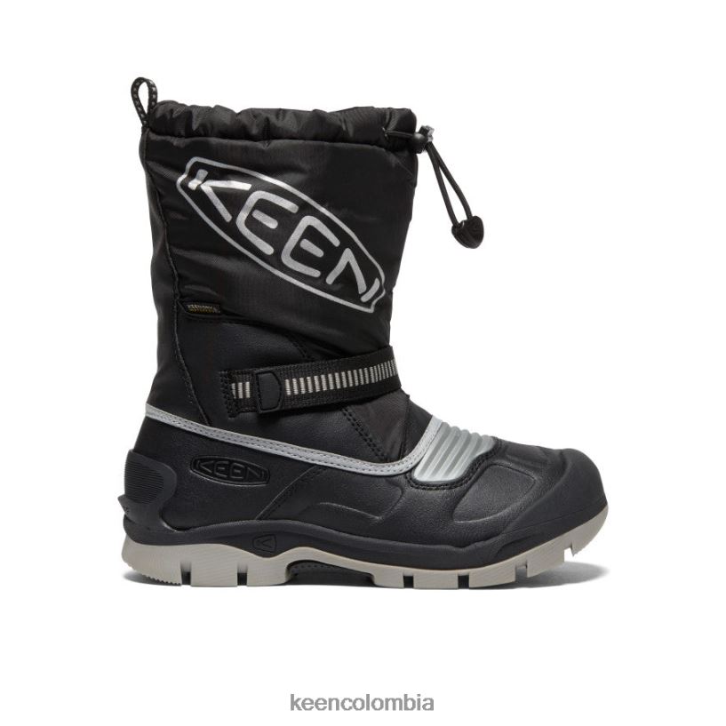 niños grandes bota impermeable snow troll negro/plata KEEN calzado 88N8081000
