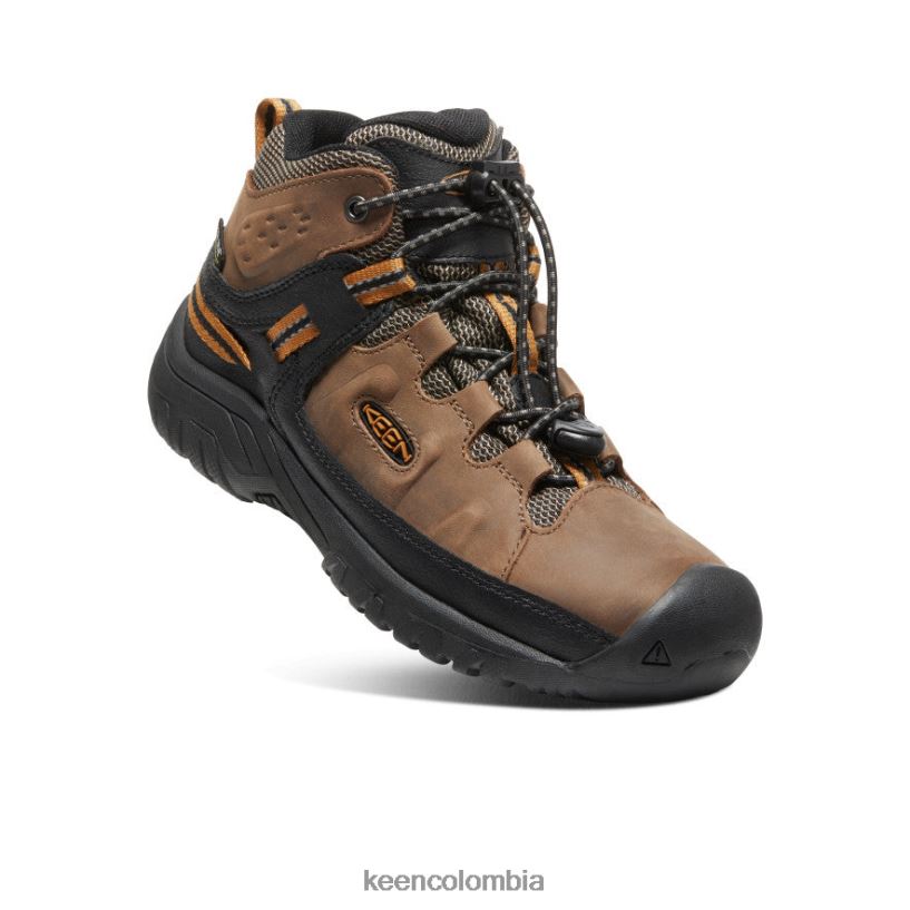 niños grandes bota impermeable targhee tierra oscura/marrón dorado KEEN calzado 88N808895