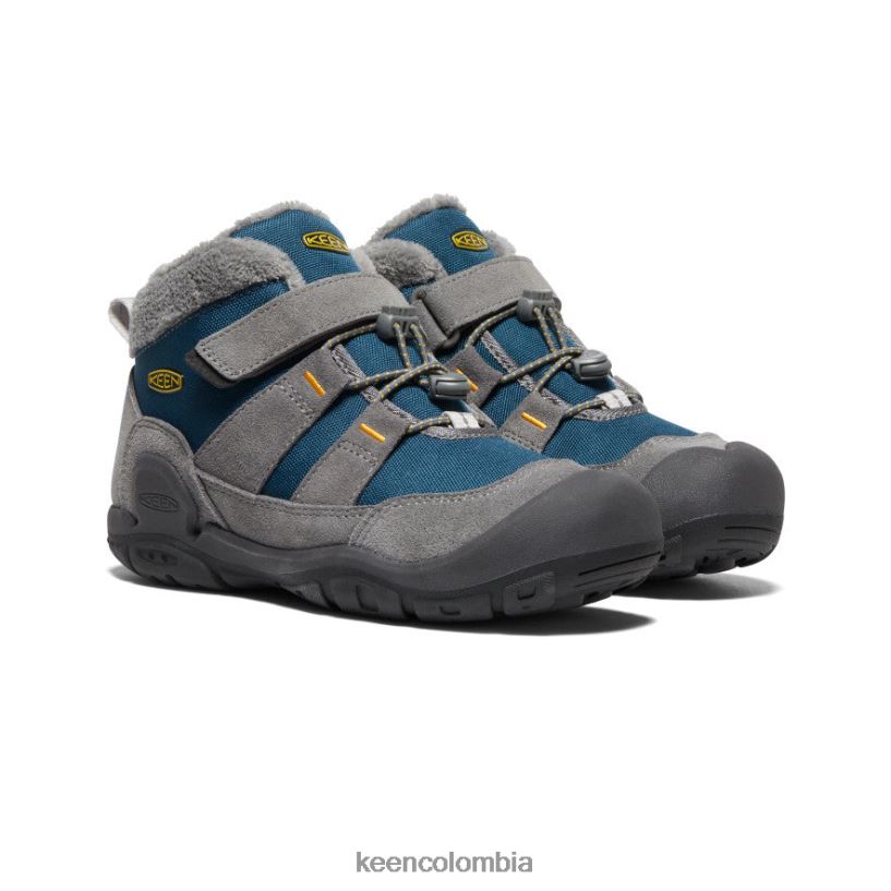 niños grandes chukka nudo gris acero/azul ala verde azulado KEEN calzado 88N8081003