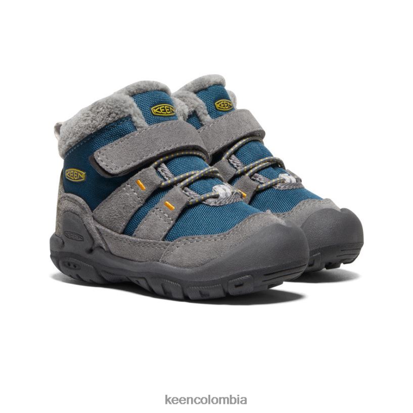 niños pequeños chukka nudo gris acero/azul ala verde azulado KEEN calzado 88N8081006