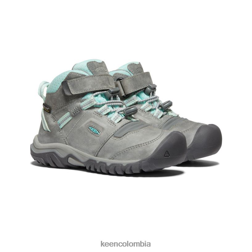 pequeños niños bota impermeable ridge flex tinte gris/azul KEEN calzado 88N808906