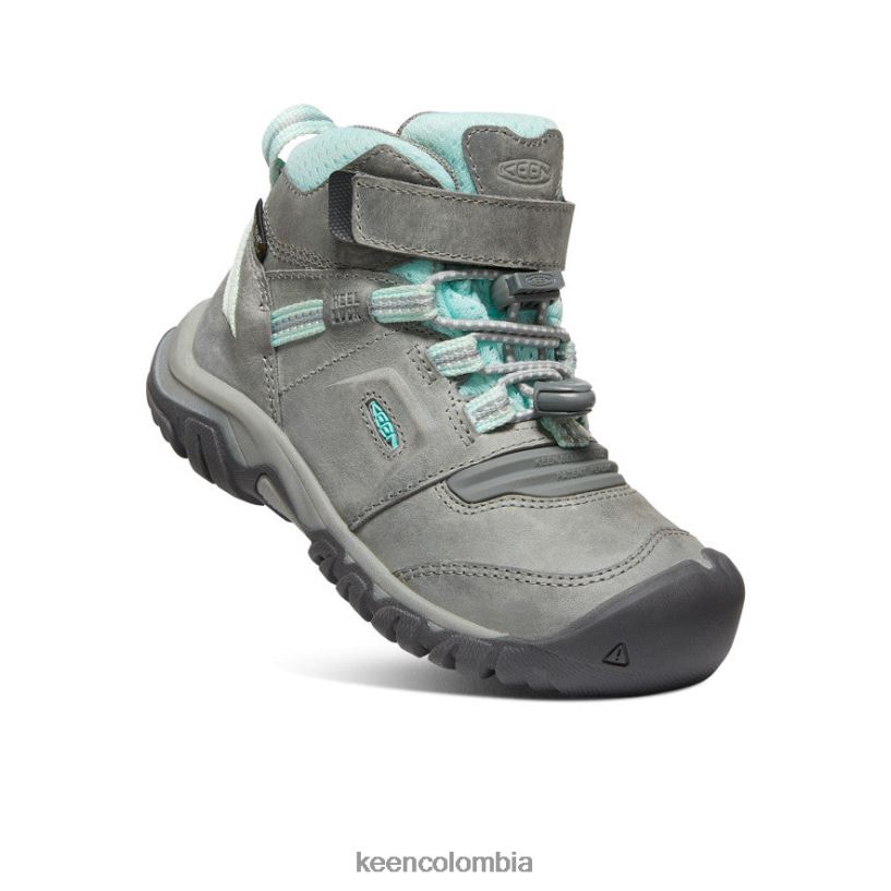 pequeños niños bota impermeable ridge flex tinte gris/azul KEEN calzado 88N808906