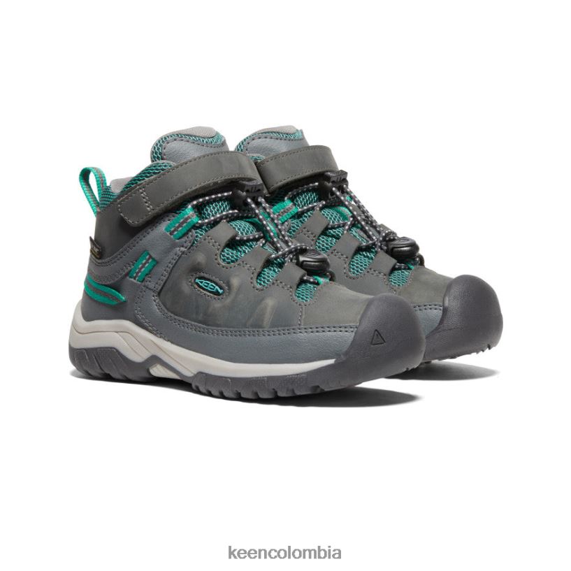 pequeños niños bota impermeable targhee gris acero/porcelana KEEN calzado 88N808877