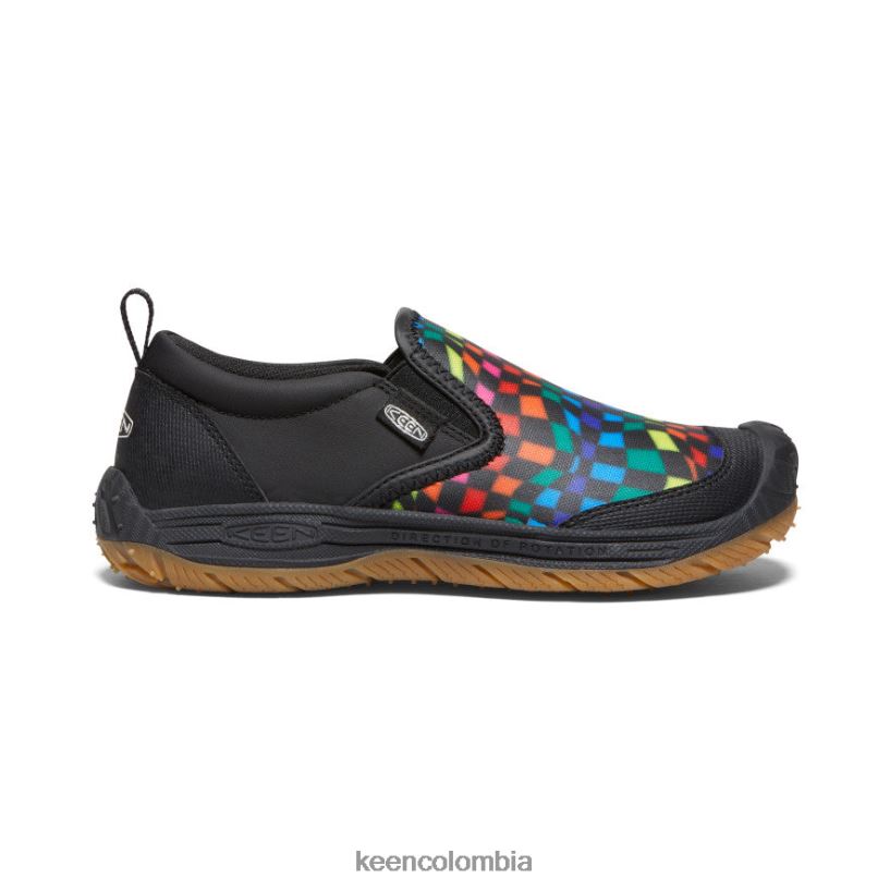 niños grandes perro de velocidad sin cordones negro/multicolor KEEN calzado 88N808718