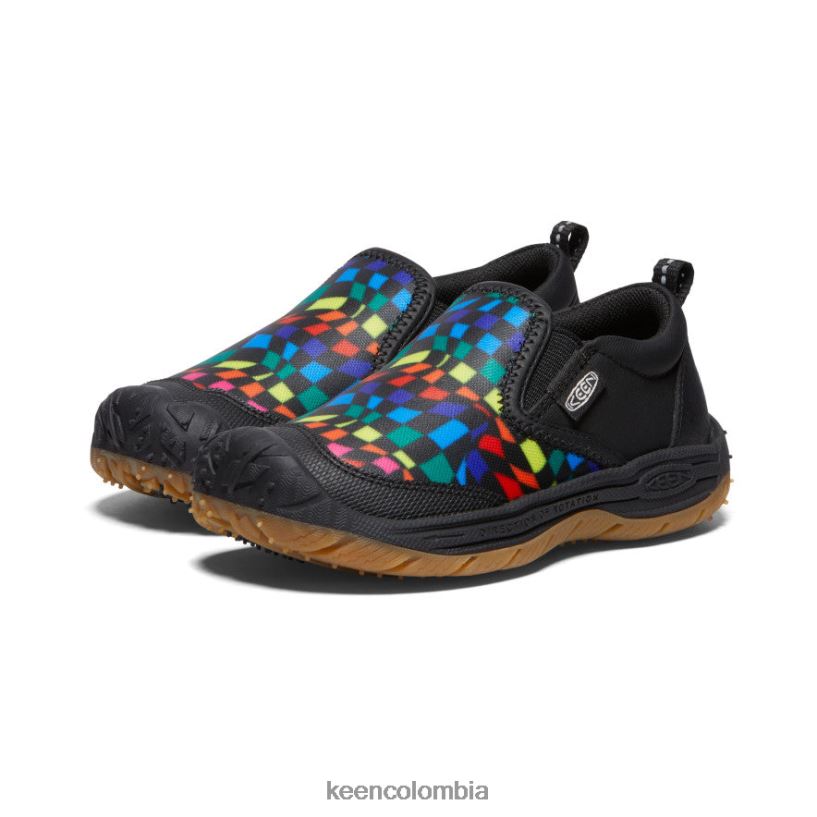 pequeños niños perro de velocidad sin cordones negro/multicolor KEEN calzado 88N808714