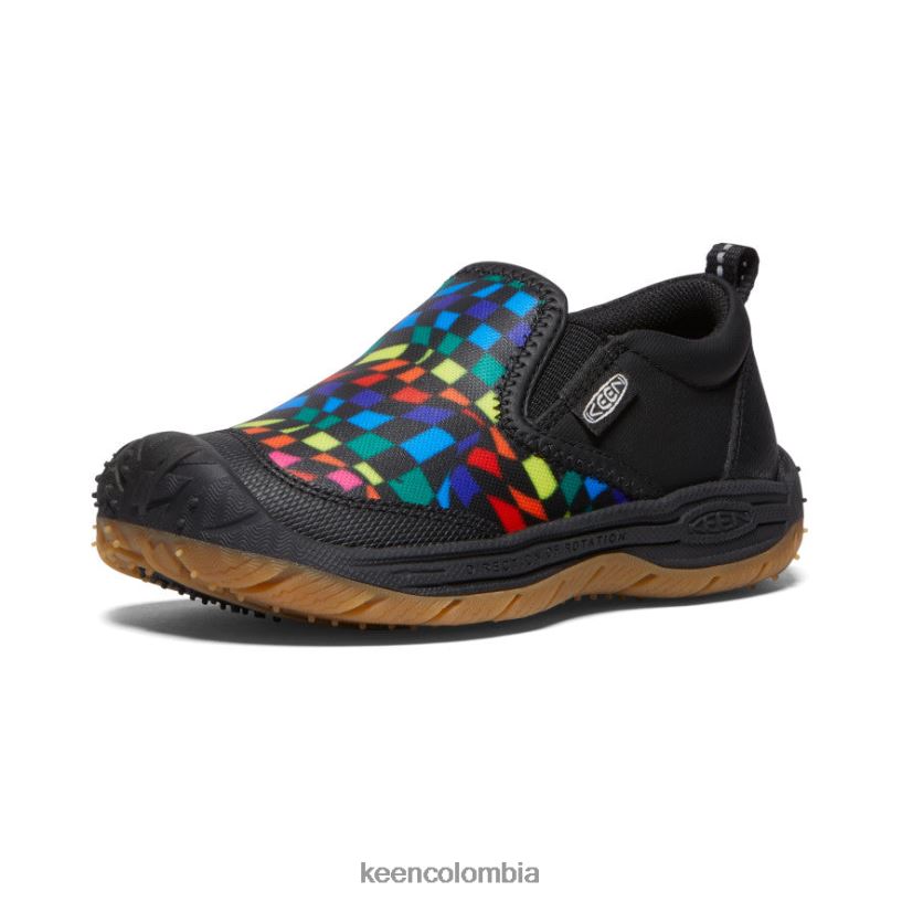pequeños niños perro de velocidad sin cordones negro/multicolor KEEN calzado 88N808714