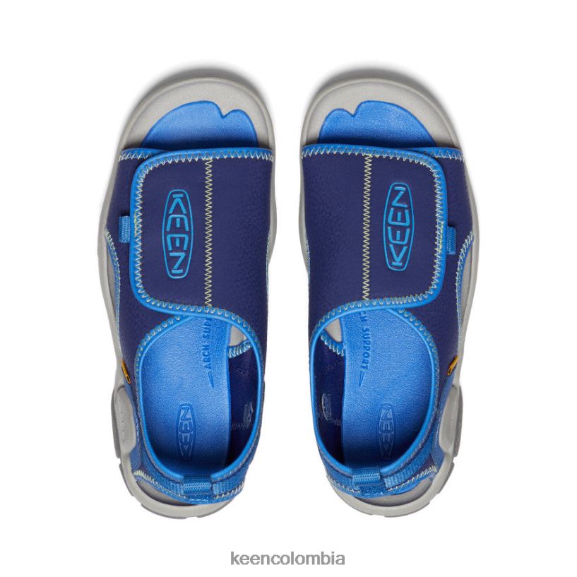 niños grandes Knotch River con puntera abierta profundidades brillantes de cobalto/azul KEEN calzado 88N808949
