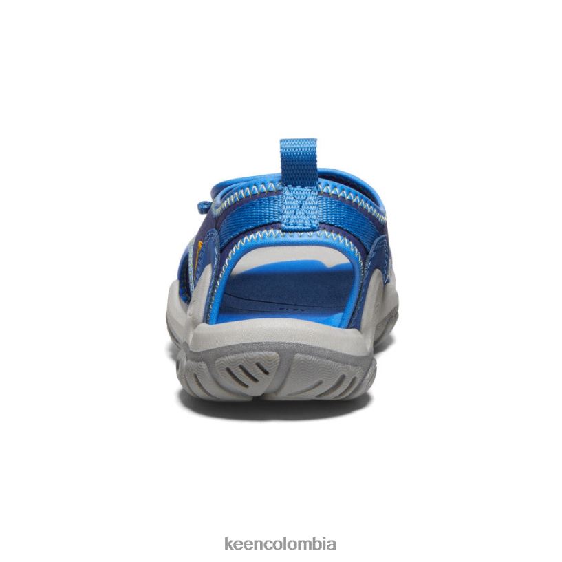 niños grandes Knotch River con puntera abierta profundidades brillantes de cobalto/azul KEEN calzado 88N808949