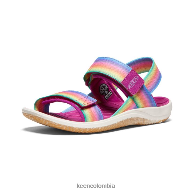 niños grandes correa trasera elle arcoiris/festival fucsia KEEN calzado 88N808721