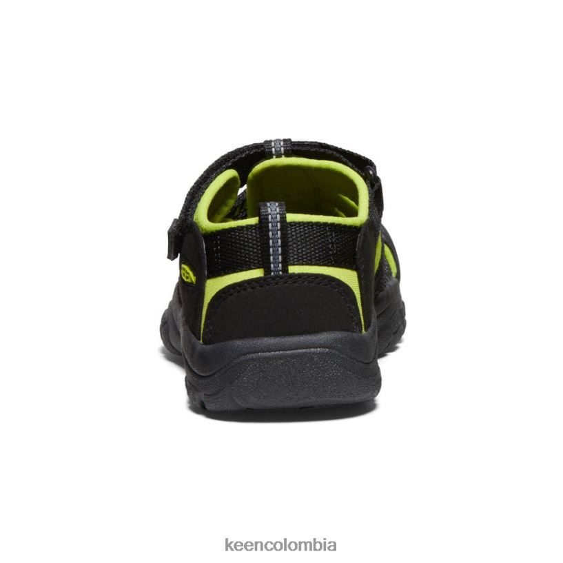 niños grandes newport h2 negro/verde lima KEEN calzado 88N808764