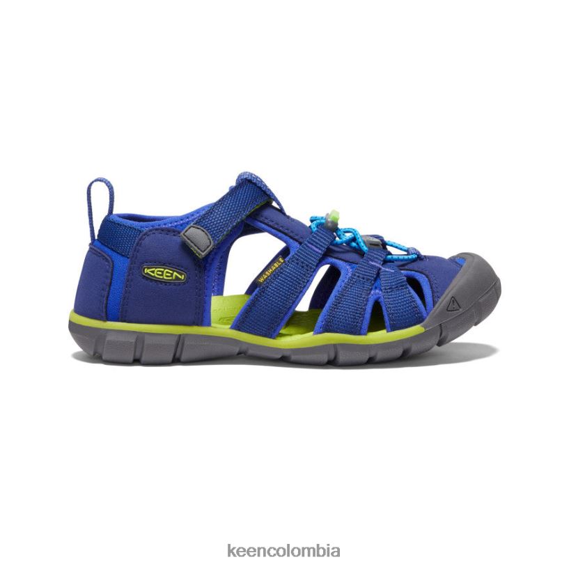 niños grandes seacamp ii cnx profundidades azules/chartreuse KEEN calzado 88N808786