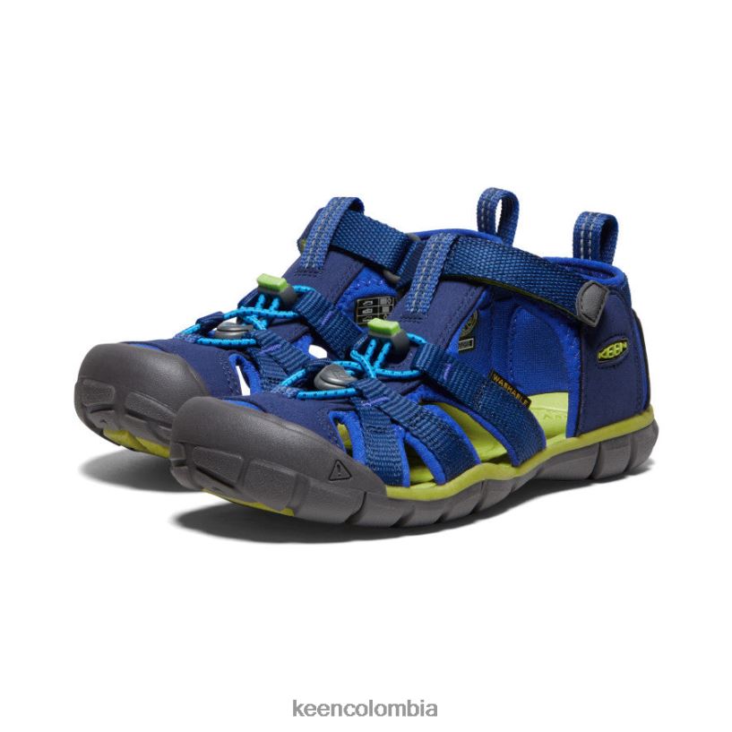 niños grandes seacamp ii cnx profundidades azules/chartreuse KEEN calzado 88N808786