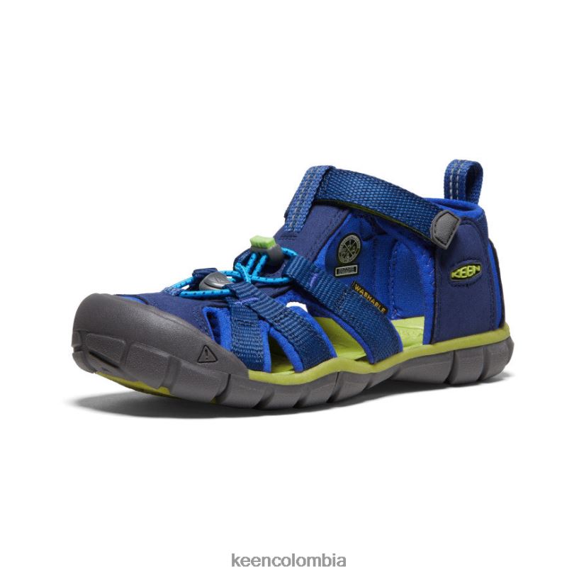 niños grandes seacamp ii cnx profundidades azules/chartreuse KEEN calzado 88N808786