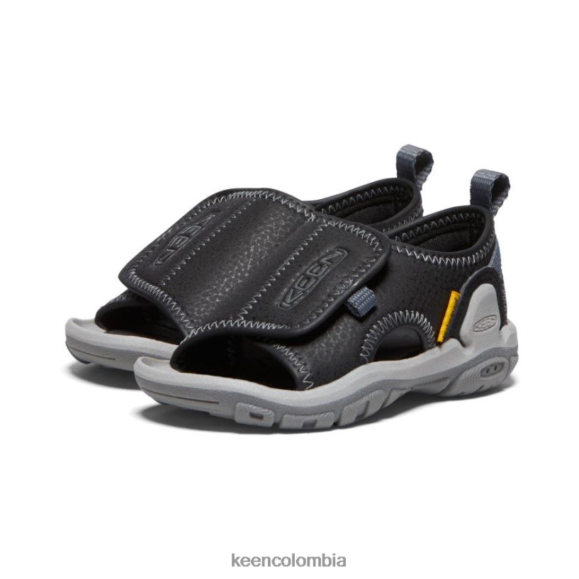 niños pequeños Knotch River con puntera abierta negro/gris acero KEEN calzado 88N808932