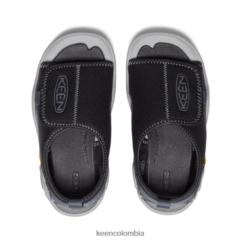pequeños niños Knotch River con puntera abierta negro/gris acero KEEN calzado 88N808930