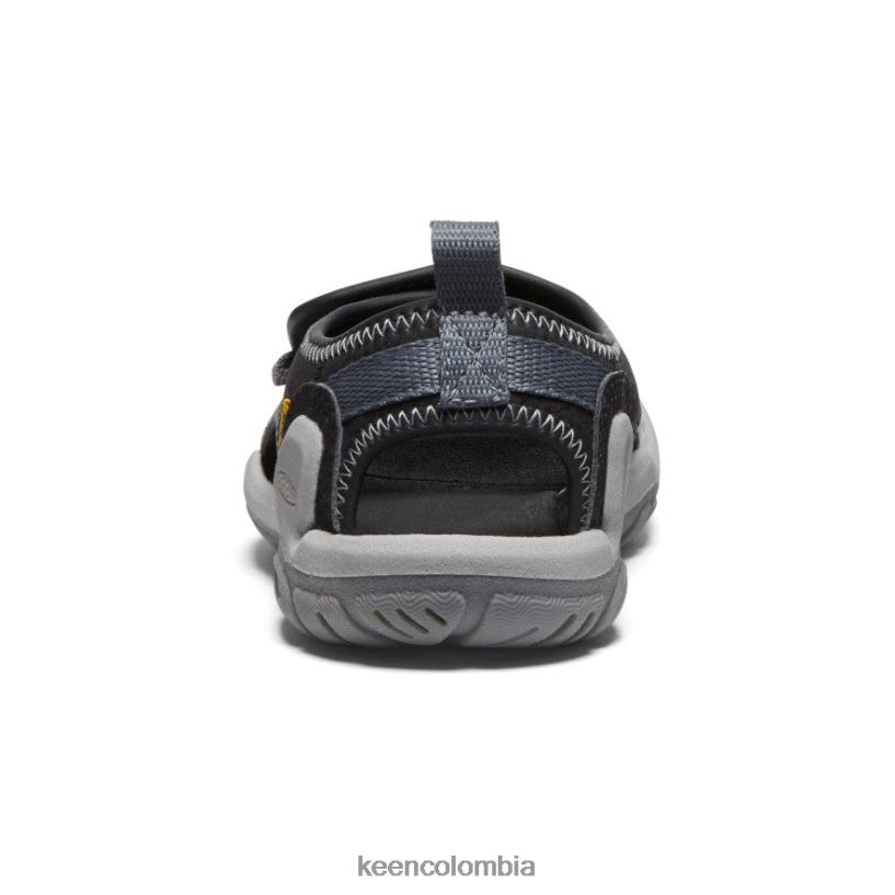 pequeños niños Knotch River con puntera abierta negro/gris acero KEEN calzado 88N808930
