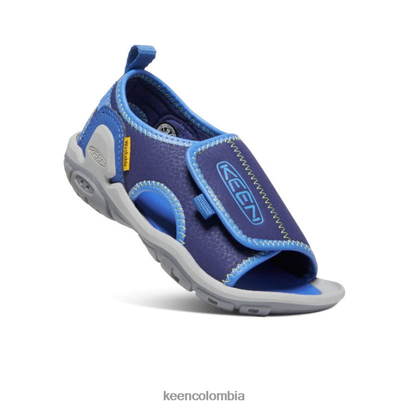 pequeños niños Knotch River con puntera abierta profundidades brillantes de cobalto/azul KEEN calzado 88N808929