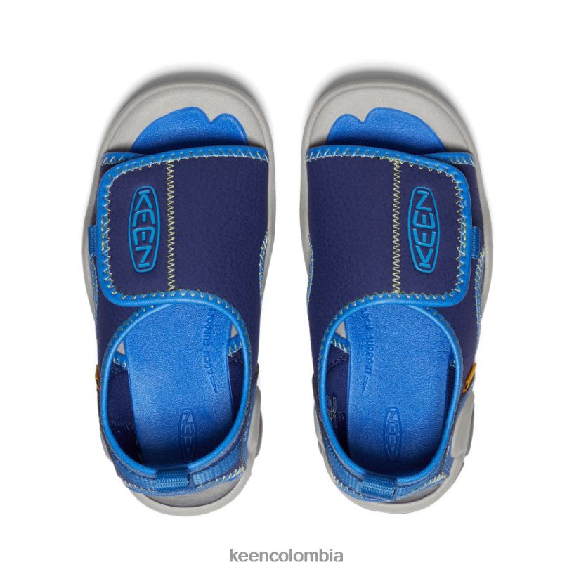 pequeños niños Knotch River con puntera abierta profundidades brillantes de cobalto/azul KEEN calzado 88N808929