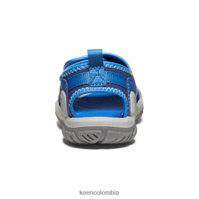 pequeños niños Knotch River con puntera abierta profundidades brillantes de cobalto/azul KEEN calzado 88N808929