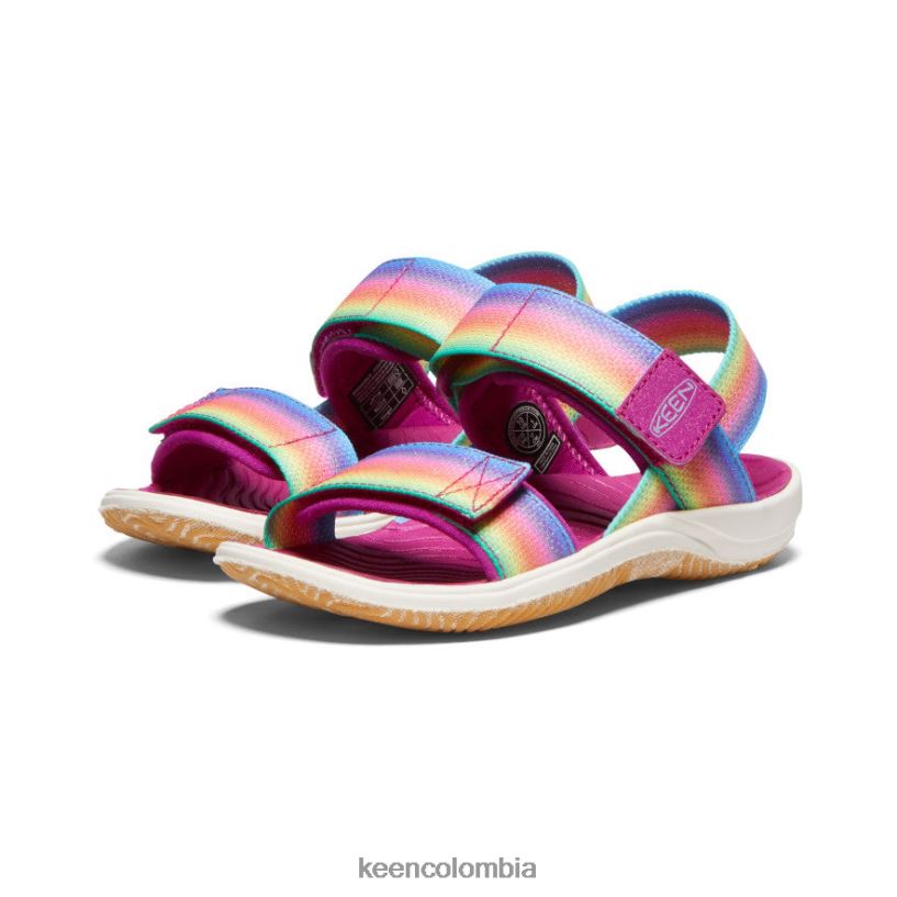 pequeños niños correa trasera elle arcoiris/festival fucsia KEEN calzado 88N808725