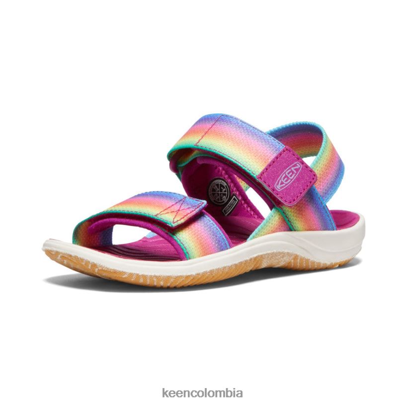 pequeños niños correa trasera elle arcoiris/festival fucsia KEEN calzado 88N808725