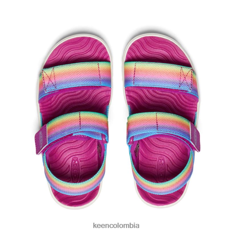 pequeños niños correa trasera elle arcoiris/festival fucsia KEEN calzado 88N808725