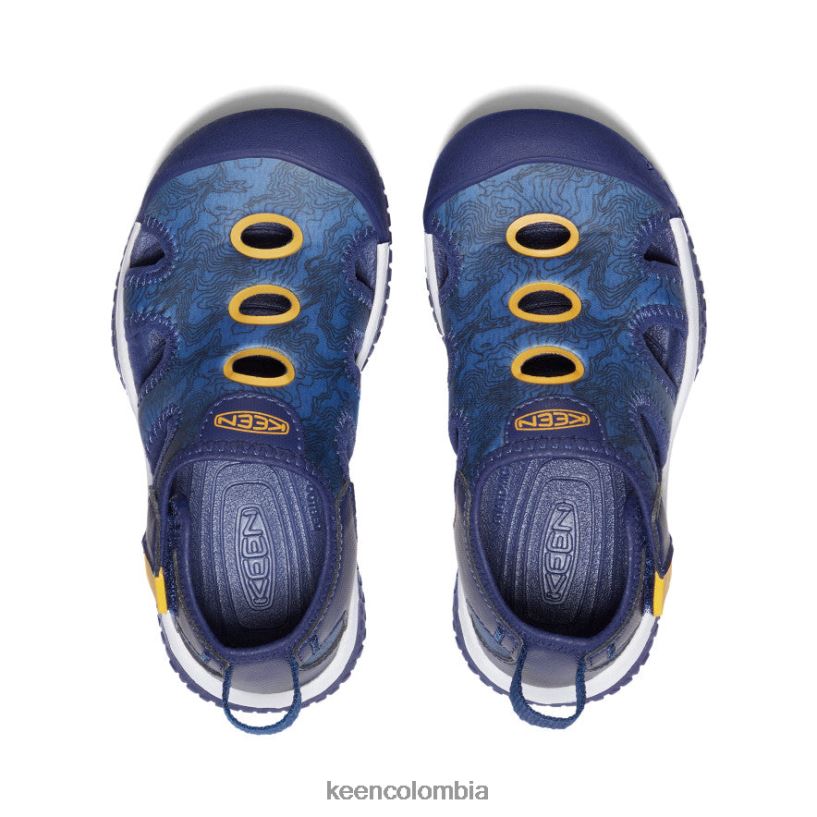 pequeños niños sandalia raya profundidades brillantes de cobalto/azul KEEN calzado 88N808865
